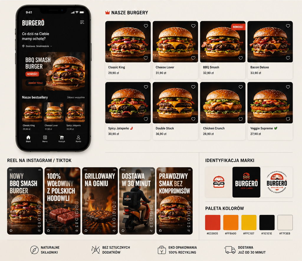 Burgero — aplikacja i identyfikacja
